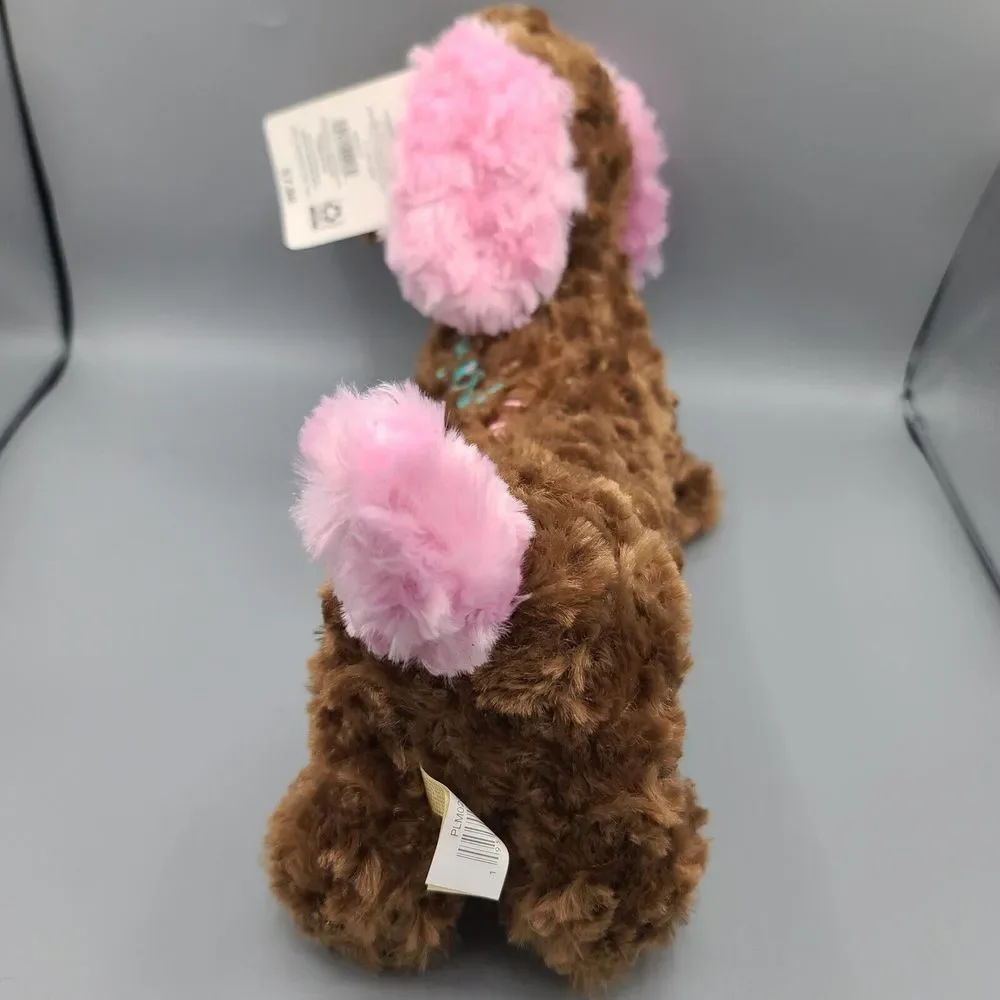 MTY Intl Dachshund Best Mom Ever Plush Stuffed Animal Pink Brown 18 Inch